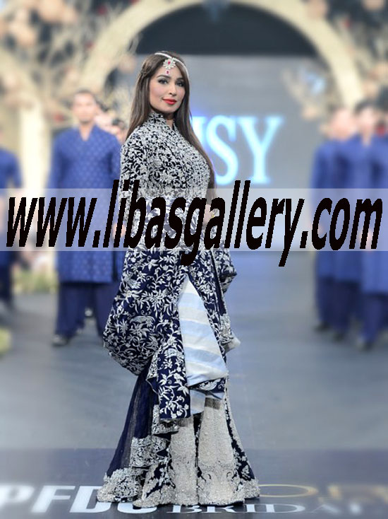 Shop for HSY Stylish and Modern Wedding Dresses, Bridal Couture Week PFDC Bridal Lehenga Designer Sharara Party Wear Gharara Online in Los Angeles, Atlanta and Seattle, USA